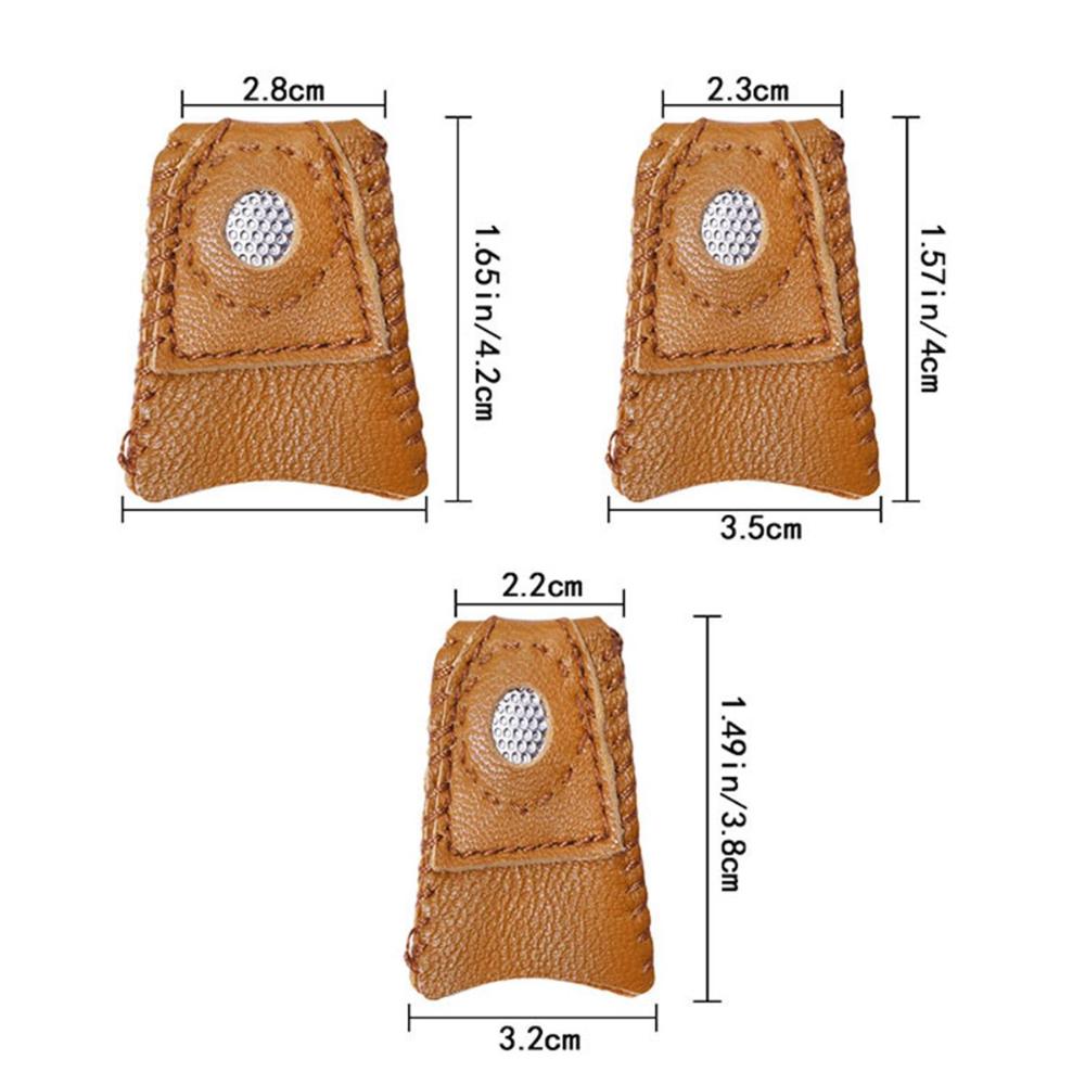 DIY Leather Thimble Leather Quilting Hand Sewing Finger Cover Coin Thimble  Needles Craft Finger Protector M